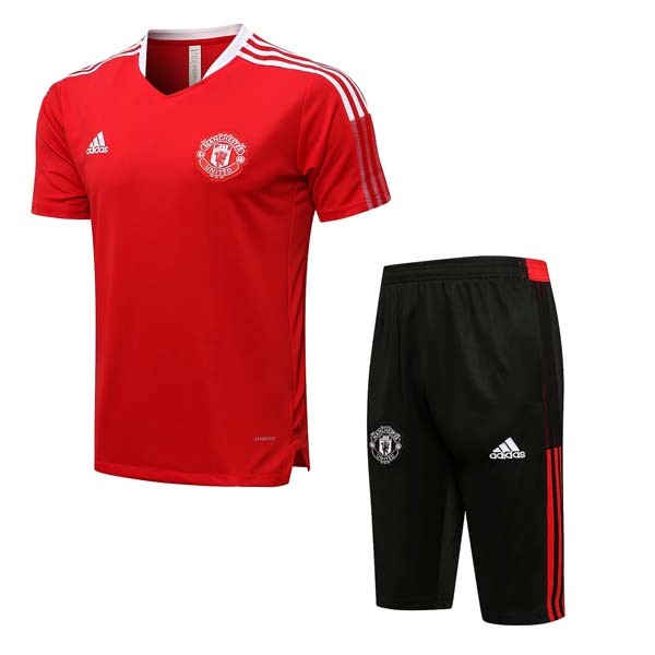 Entrenamiento Manchester United Conjunto Completo 2022 Rojo Negro